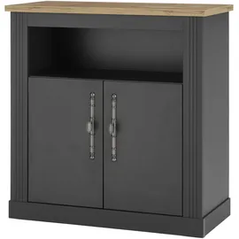 OTTO home WESTMINSTER 92 x 95 x 45 cm Dunkelgrau / Wotan Eiche