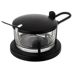 APS CLASSIC Parmesan Menage, Spenderdose inklusive Löffel für Parmesankäse, Volumen: 0,18 Liter