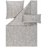 Estella Bettwäsche Estella Mako Satin Bettwäsche Hilda 7700-820 silber 135x200, Mako Satin, 2 teilig, Feinster Premium Mako Satin grau|silberfarben