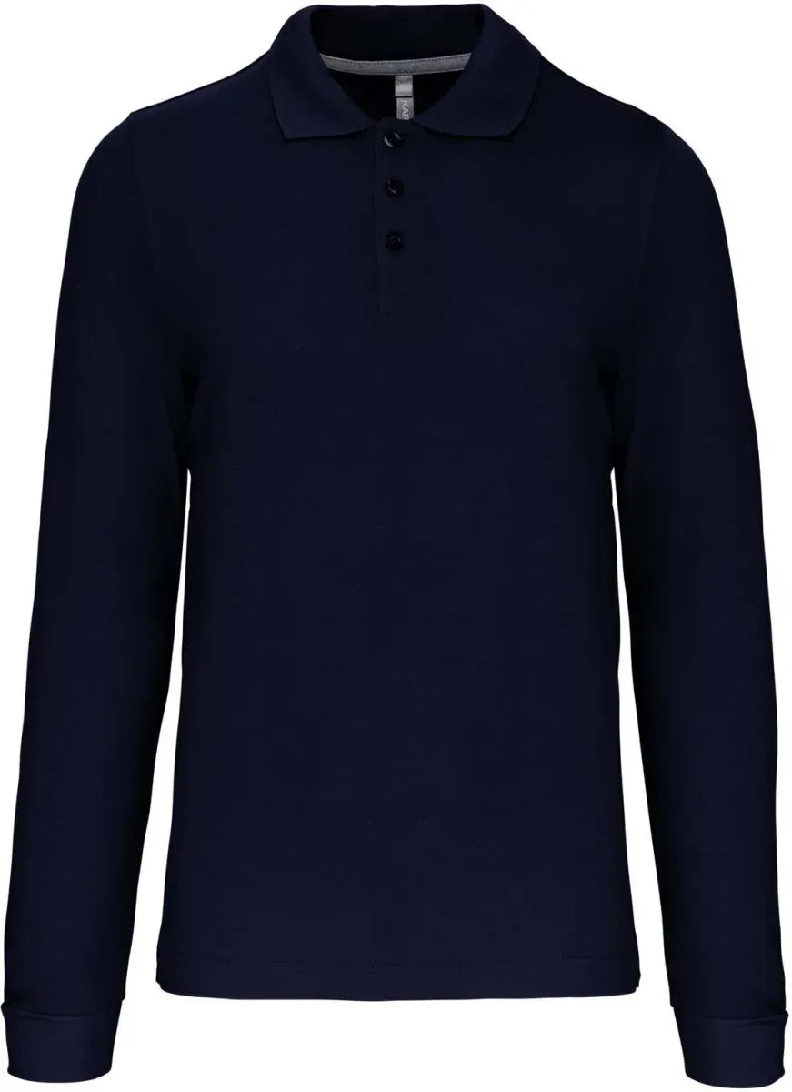 Kariban Herren Piqué Polo langarm K243 navy L