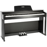 Fame DP-3000 E-Piano mit Hammermechanik, anschlagdynamischen 88 Tasten, voller Klavierklang, 20 Orchesterklangfarben, 128-fache Polyphonie, wertiges Gehäuse mit Deckel und Konsolen, Digital Piano