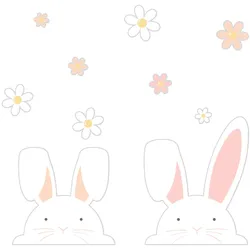 2 Bögen Osterhasen Fenstersticker