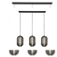 KAWOLA Hängeleuchte BRAGA Hängelampe 3-flammig Glas schwarz