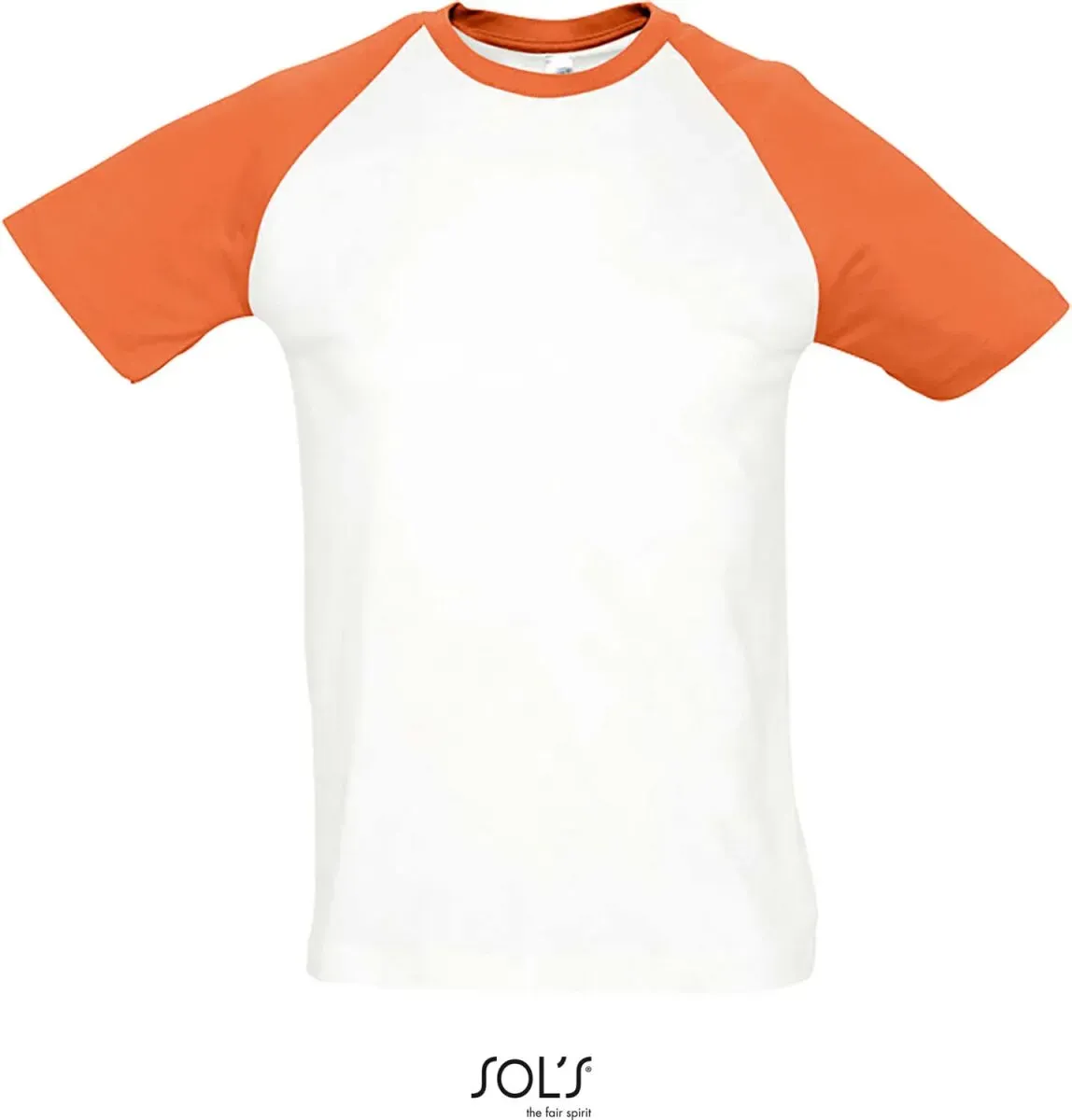 SOLS Herren Raglan T-Shirt 2-farbig 11190 white/orange XXL
