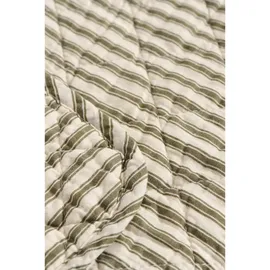 ib laursen Quilt aus Baumwolle mit Streifen, in oliv | Gr.: onesize