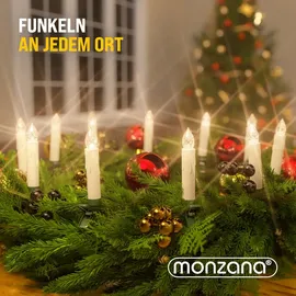 monzana Baumkerzen LED Kabellos 30er Set Warmweiß