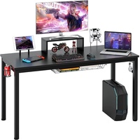 Computertisch Gaming Tisch mit Monitorablage & Mauspad 140cm Schreibtisch