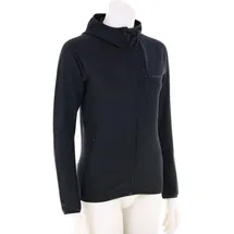 Salomon Essential Lightwarm Hooded Damen Sweater-Schwarz-L