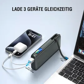 4smarts Powerbank Enterprise 20000mAh 165W, spacegrau