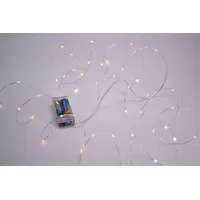 Cepewa LED Lichterkette 40 LED 4,20 m Silberdraht mit 6h Timer 420cm - Grau