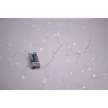 Cepewa LED Lichterkette 40 LED 4,20 m Silberdraht mit 6h Timer 420cm - Grau