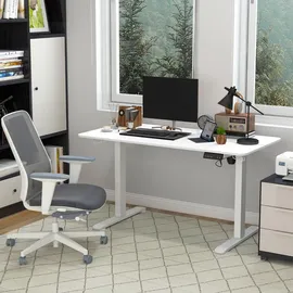 Vinsetto Schreibtisch 140 x 70 cm mit 4 Memory-Voreinstellungen Weiß