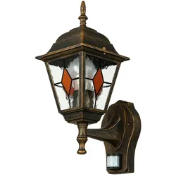 Licht-Erlebnisse Rustikale Außenwandleuchte SALZBURG 40cm hoch E27