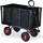 Relaxdays Handwagen Hoher Handwagen für den Garten rot