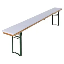 Beautissu Sitzpolster 220 x 25 x 4 cm weiß 2-tlg.