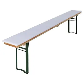 Beautissu Sitzpolster 220 x 25 x 4 cm weiß 2-tlg.
