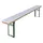 Beautissu Sitzpolster 220 x 25 x 4 cm weiß 2-tlg.