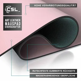 CSL Mauspad Schreibtischunterlage XXL Format Elegante Leder Optik / 900 x 400 mm Mousepad