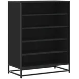 vidaXL Schuhschrank Schwarz 75x38x97,5 cm Holzwerkstoff Metall