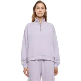 URBAN CLASSICS Light Terry Halbzippullover Dusty Lilac XS