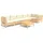 vidaXL Garten-Lounge-Set 7-tlg. creme Kiefernholz