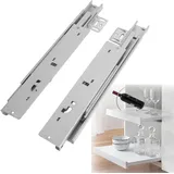 Schubladenschienen Bodenmontage Vollauszug 40 kg Tragkraft Dämpfung 30 cm