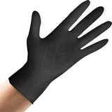ETSOL 51840XL - Einmalhandschuhe, Nitril, schwarz, Gr. XL, 100 Stück
