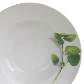 CreaTable 6er-Set CreaTable Pastateller Europa Kräuter Ø 27 cm Porzellan Grün