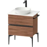 Duravit Waschtischunterschrank 2 Auszüge 64,5 x 47,5 x 54,8 cm Nussbaum Matt