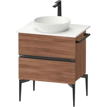 Duravit Waschtischunterschrank 2 Auszüge 64,5 x 47,5 x 54,8 cm Nussbaum Matt