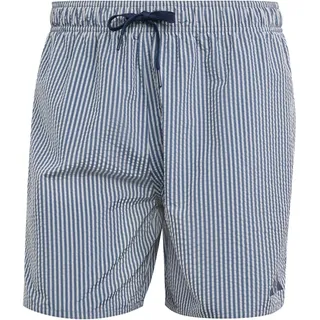 Adidas Seersucker Stripy 5 ́ ́ Badeshorts - Wonder White / Preloved Ink L