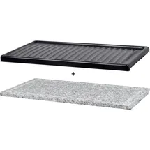 Syntrox Platten-Set für Raclette Sitten 2er Steinplatte