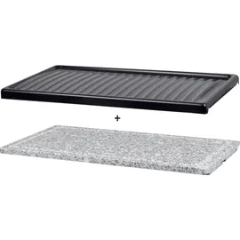 Syntrox Platten-Set für Raclette Sitten 2er Steinplatte