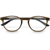 Hama Lesehilfe, recycelter Kunststoff, Transparent Braun/Schwarz Matt, +1,5 dpt (00096233)