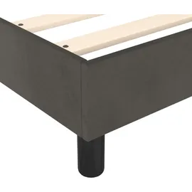 vidaXL Boxspringbett 160 x 200 cm dunkelgrau