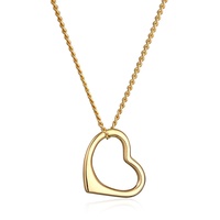 Elli PREMIUM Halskette Damen mit Anhänger Herz Liebe Klassisch Hochwertig 585 Gelbgold
