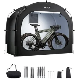 Vevor Fahrradzelt, für 3 bis 4 Fahrräder, Fahrradgarage mit belüftetem Fenster, 203x122x169 cm