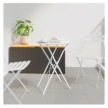 vidaXL Bistrotisch Ø 50 x 71 cm Weiß