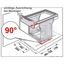 HAILO Swing Terzett 15 l Grau, Rot
