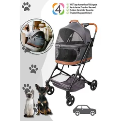 Wonderfold P2 Tier Transportwagen / Hunde Buggy, Wonderfold: Grau