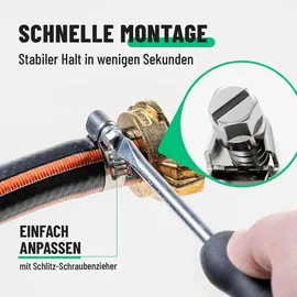 greate 10er Pack Schlauchschellen Edelstahl 50-70 mm einstellbar rostfrei
