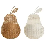 DKD Home Decor Aufbewahrungskorb, Korb DKD Home Decor An der Wand montiert 55 x 33 x 14 cm Rattan (2