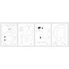 62912505 Laubsägevorlagen Tiere, mit Sperrholzplatten, Motiv für Laubsägearbeiten, 300x200x4 mm, Natur