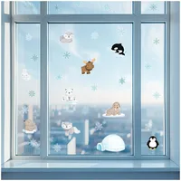 Finest-Folia Fensterbilder 3x DIN A4 Bögen Fensterfolie Sticker für