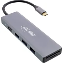 InLine InLine® USB 3.2 USB-C Multi Hub (3x USB-A + USB-C), Cardreader, HDMI, OTG