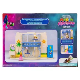 Super Mario Galaxy Movie Spielset Gateway Galaxy Diorama mit 3,8 cm großer Prinzessin Peach und Captain Toad Figur