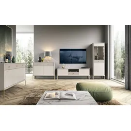 Möbel Kraft Maglione TV-Lowboard 154 cm Beige Metall/MDF/Spanplatte/Holzwerkstoff