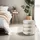 Tectake Sitzhocker Altu Samt 42 x 42 x 47 cm Beige