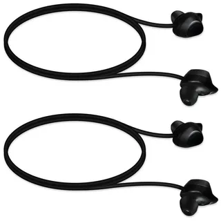 kwmobile 2X Halteband kompatibel mit Samsung Galaxy Buds/Buds Plus Headphones - Kopfhörer Halter Band Strap in Schwarz