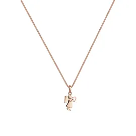 Elli Halskette Engel Herz Talisman 925 Sterling Silber Rosévergoldet